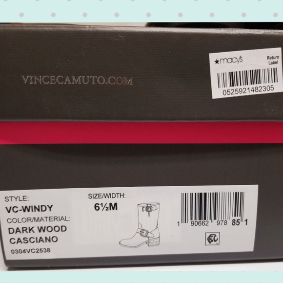 VINCE CAMUTO MID CALF LEATHER BOOTIES - Picture 7 of 8